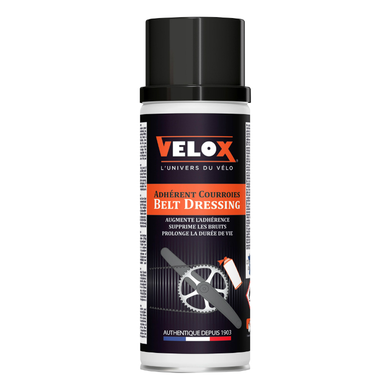 LUBRIFIANT VELO COURROIE VELOX ADHERENT COURROIE VAE (AEROSOL 200ML)