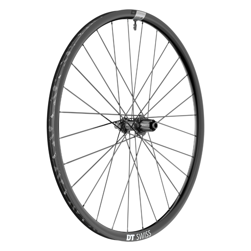 ROUE GRAVEL DISQUE 700 DT SWISS HG 1800 ARRIERE VAE CENTERLOCK CASSETTE SHIMANO 11-10V TUBELESS READY AXE TRAVERSANT 12-142MM NOIR  - RESISTE 140KGS JANTE 24C