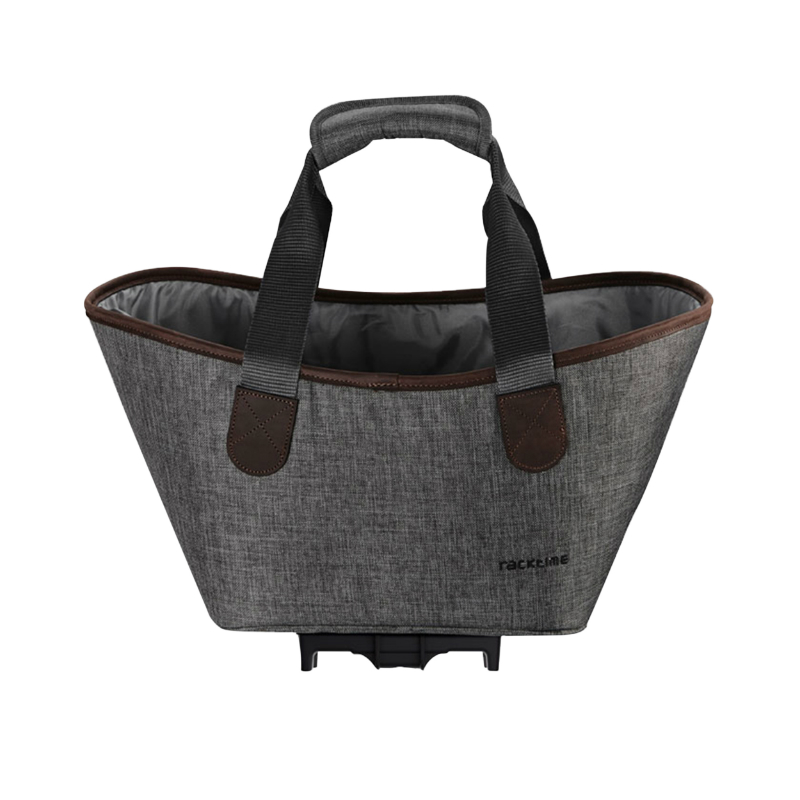 PANIER-SAC A MAIN VELO RACKTIME AGNETHA 2.0 GRIS FIXATION PORTE BAGAGE (L 34CM X L 26CM X H 37CM)  - COMPATIBLE SYSTEME RACKTIME SNAPIT 2.0 (NOUVELLE VERSION APRES 2021 MONTE CHEZ SCOTT)