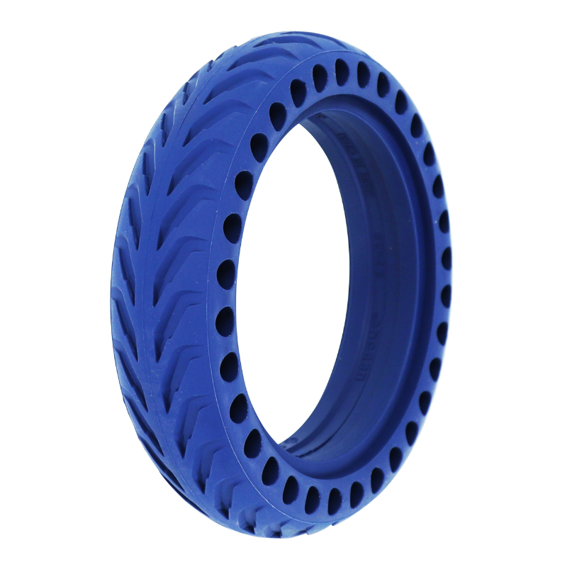 PNEU TROTTINETTE PLEIN ALVEOLE  8.5 X 2.00 COLOR BLEU - LARGEUR INTERIEUR 34 MM (POUR XIAOMI M365 ET AUTRES)