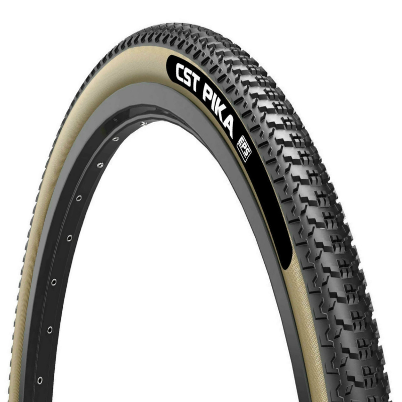 PNEU GRAVEL 700 X 38 CST PIKA PROTECTION NOIR-BEIGE TUBELESS READY TS (38-622) - DUAL COMPOUND