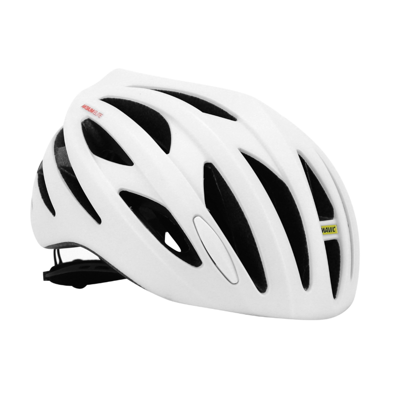 CASQUE VELO ADULTE MAVIC AKSIUM ELITE BLANC TAILLE 51-56 REGLAGE MOLETTE 245GRS - HOMOLOGUE -