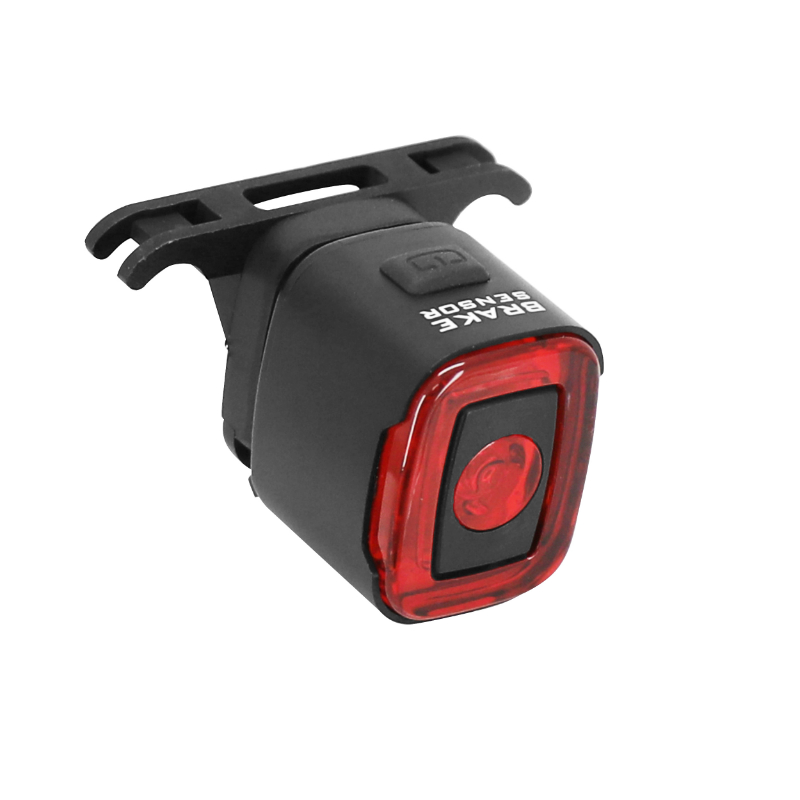 ECLAIRAGE VELO USB ARRIERE SUR TIGE DE SELLE NEWTON FONCTION FEU STOP LW-200 COB LEDS 50 LUMENS NOIR (ECLAIRAGE ROUGE)