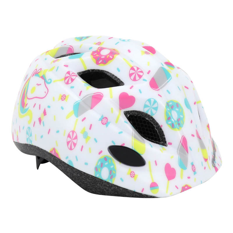 CASQUE VELO ENFANT POLISPORT  LOLLIPOPS BANC - ROSE TAILLE 48-52CM AVEC MOLETTE (VENDU SUR CARTE)