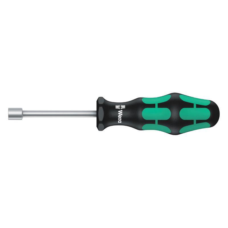 TOURNEVIS A DOUILLE WERA 395 HOLO 13 MM NOIR-VERT (VENDU A L'UNITE)  -MARQUE ALLEMANDE POUR LES ATELIERS-