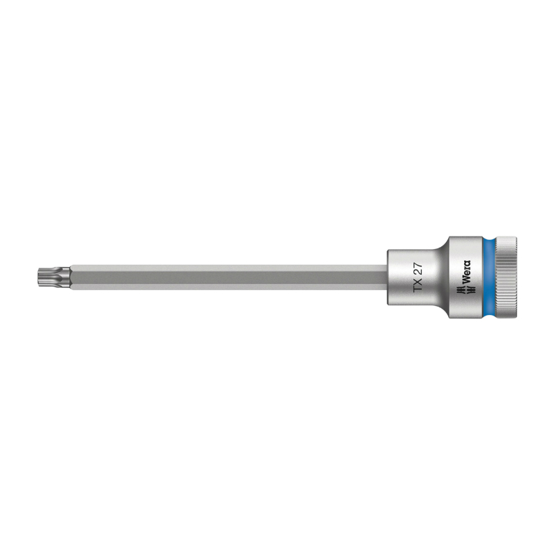 DOUILLE TORX WERA 8767 HF ZYKLOP 1-2 T27 LONGUEUR 140 MM (VENDU A L'UNITE)  -MARQUE ALLEMANDE POUR LES ATELIERS-