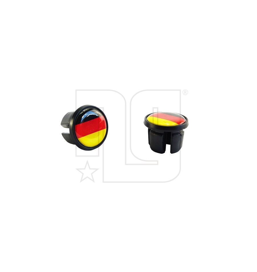 NG SPORTS HANDLEBAR END PLUG ROAD, PLASTIC, GERMANY EDITION, BLACK/RED/YELLOW