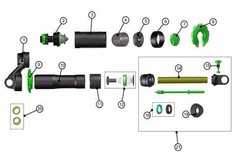 DVO SHAFTE, 2.75", 14MM, JADE | JADE X DVO SHAFTE, 2.75", 14MM, JADE | JADE X