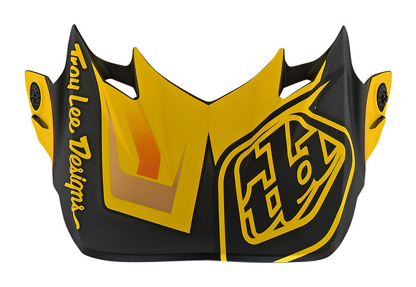 TROY LEE DESIGNS D4 (CF) VISOR, SLASH, BLACK/YELLOW, ONE SIZE TROY LEE DESIGNS D4 (CF) VISOR, SLASH, BLACK/YELLOW, ONE SIZE