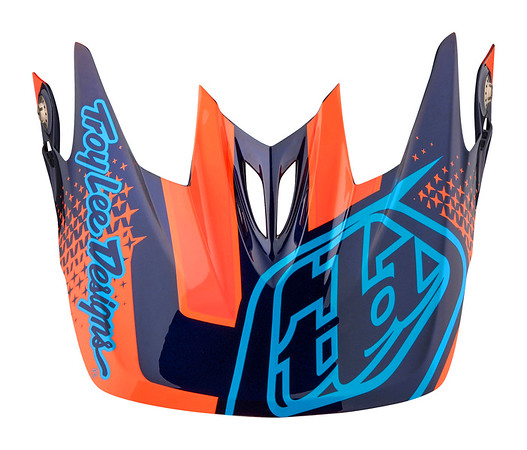 TROY LEE DESIGNS D3 VISOR (CF), STARBURST, ORANGE, ONE SIZE TROY LEE DESIGNS D3 VISOR (CF), STARBURST, ORANGE, ONE SIZE