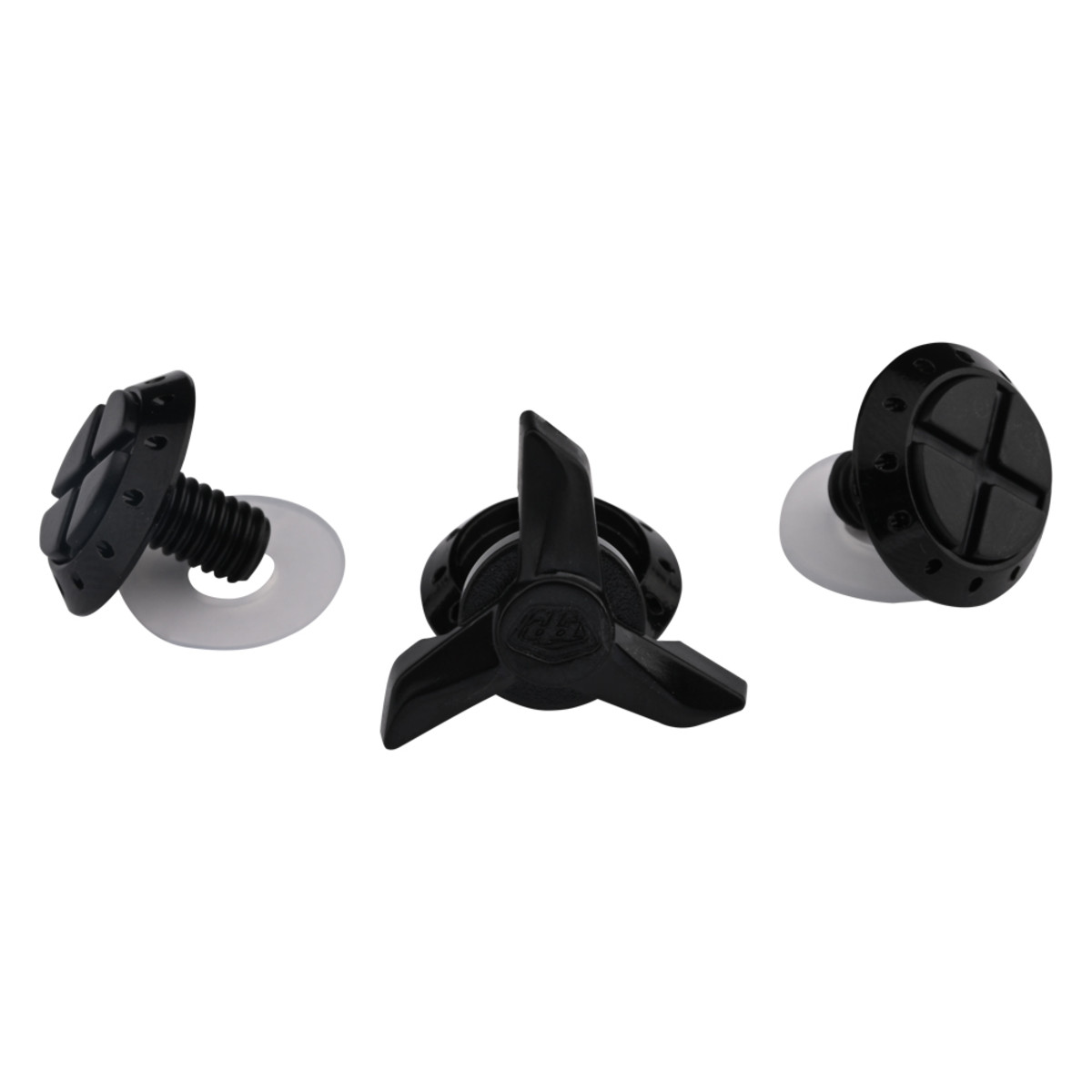 TROY LEE DESIGNS D4/STAGE HELMET VISOR SCREW KIT, PLASTIC, BLACK (3 PCS.), ONE SIZE TROY LEE DESIGNS D4/STAGE HELMET VISOR SCREW KIT, PLASTIC, BLACK (3 PCS.), ONE SIZE