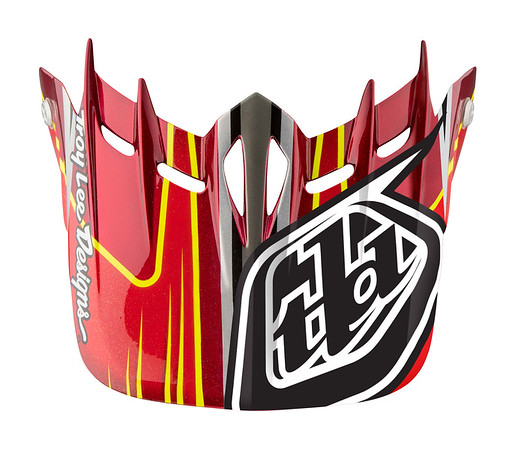 TROY LEE DESIGNS D2 VISOR (CM), PULSE, RED, ONE SIZE TROY LEE DESIGNS D2 VISOR (CM), PULSE, RED, ONE SIZE