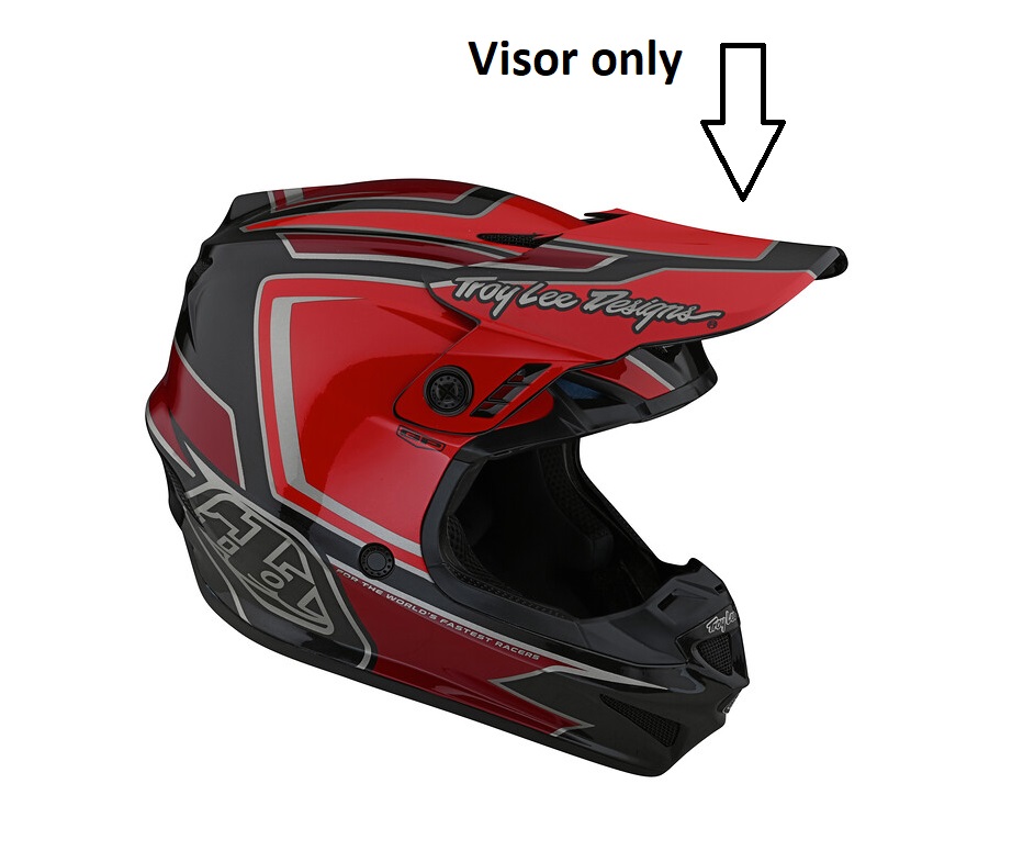 TROY LEE DESIGNS GP HELMET VISOR, RITN, RED, ONE SIZE TROY LEE DESIGNS GP HELMET VISOR, RITN, RED, ONE SIZE