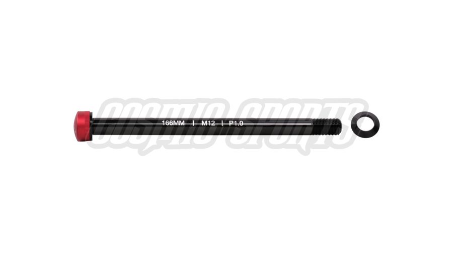 NG SPORTS TAKRAI THRU-AXLE, HR 12X170/166MM, M12X1.0, X-12, 20MM, RED