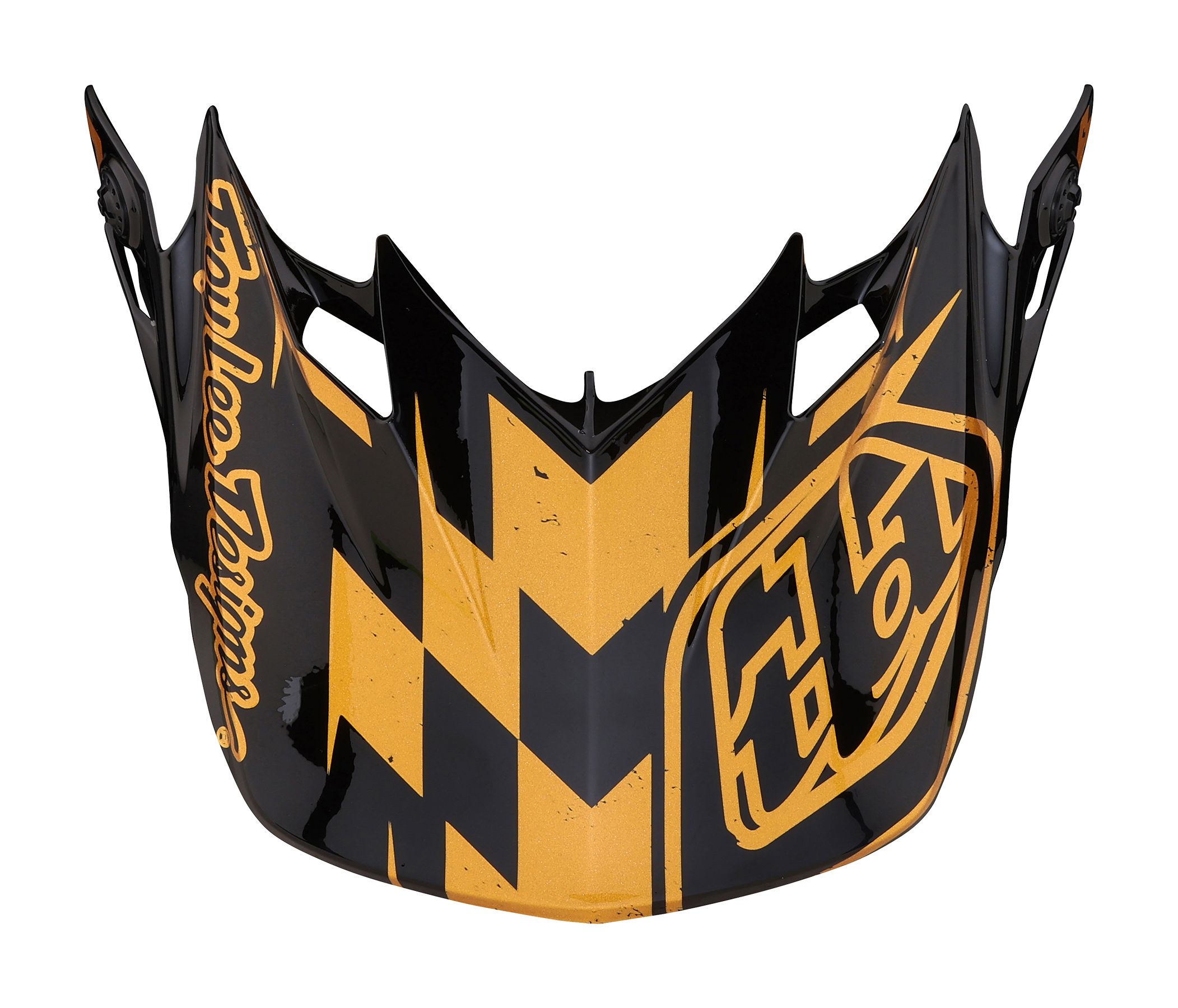 TROY LEE DESIGNS SE4 HELMET VISOR, RACE SHOP, BLACK/GOLD, ONE SIZE