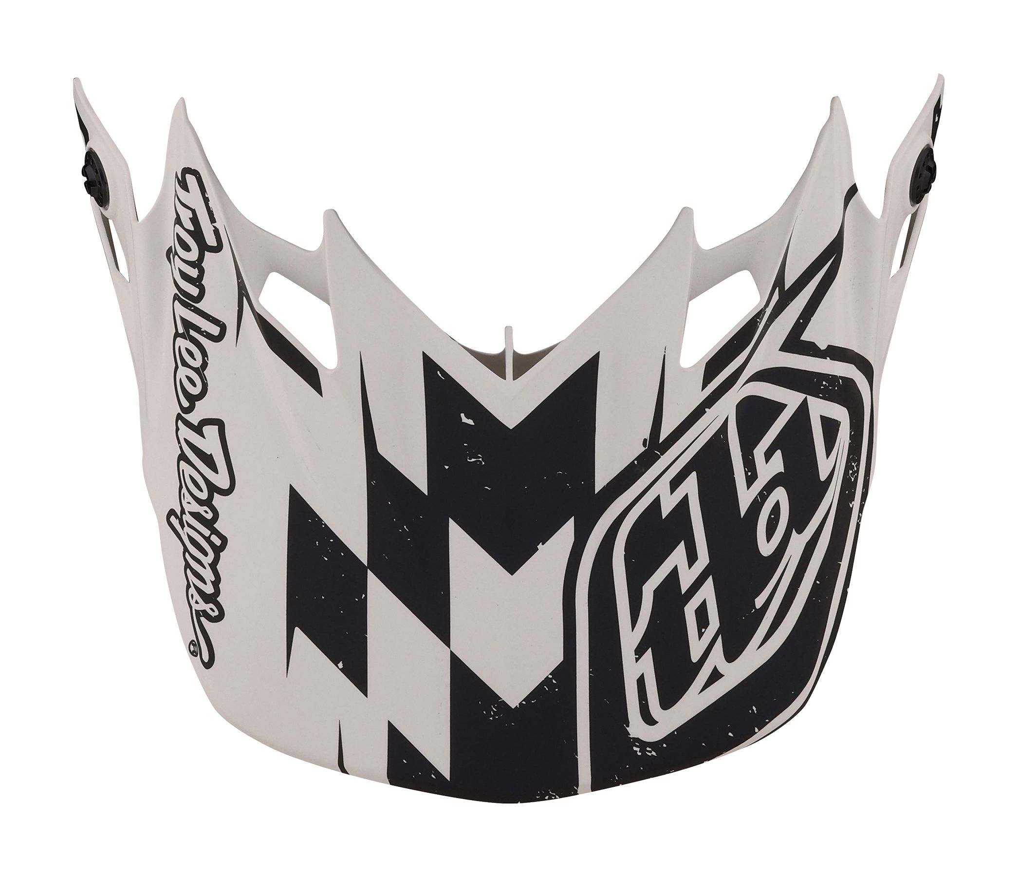 TROY LEE DESIGNS SE4 HELMET VISOR, RACE SHOP, WHITE/BLACK, ONE SIZE