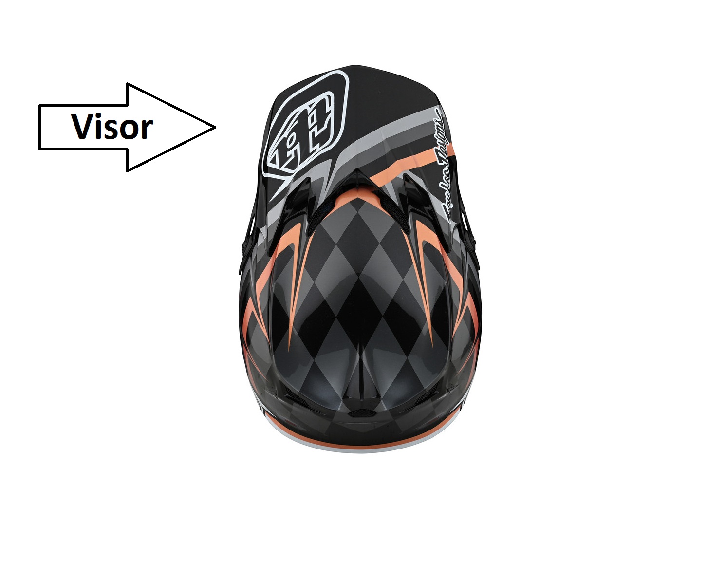 TROY LEE DESIGNS SE4 HELMET VISOR, WARPED, BLACK/COPPER, ONE SIZE TROY LEE DESIGNS SE4 HELMET VISOR, WARPED, BLACK/COPPER, ONE SIZE