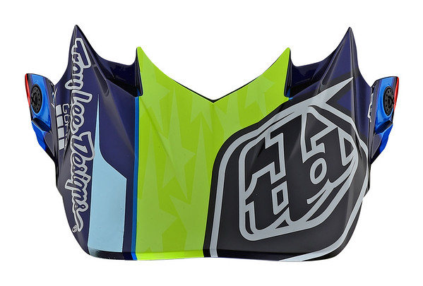 TROY LEE DESIGNS SE4 VISOR, SPEED TEAM, BLUE/YELLOW, ONE SIZE TROY LEE DESIGNS SE4 VISOR, SPEED TEAM, BLUE/YELLOW, ONE SIZE