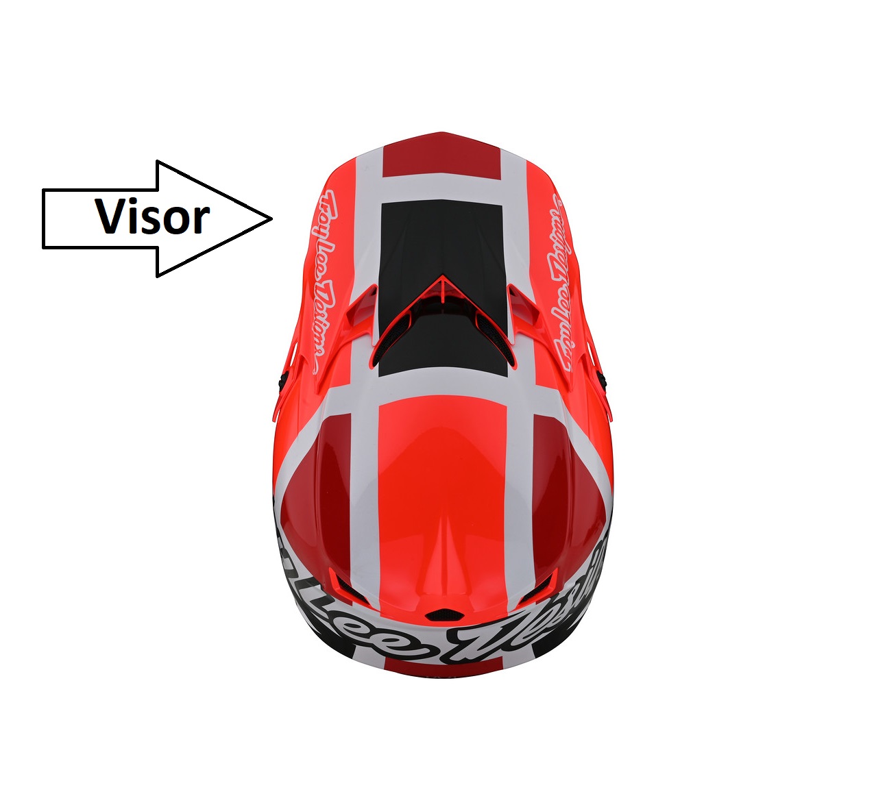 TROY LEE DESIGNS SE4 HELMET VISOR, QUATTRO, RED/CHARCOAL, ONE SIZE TROY LEE DESIGNS SE4 HELMET VISOR, QUATTRO, RED/CHARCOAL, ONE SIZE