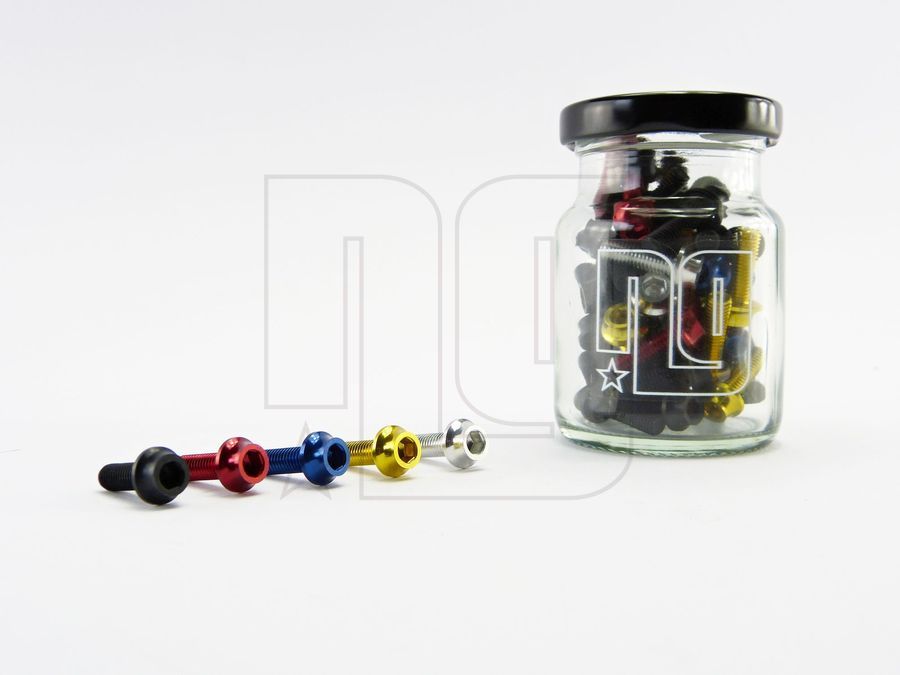 NG SPORTS BOTTLE CAGE SCREWS, PU/50, WORKSHOP PACKAGING, BLACK MATTE, SILVER, RED, BLUE, GOLD NG SPORTS BOTTLE CAGE SCREWS, PU/50, WORKSHOP PACKAGING, BLACK MATTE, SILVER, RED, BLUE, GOLD