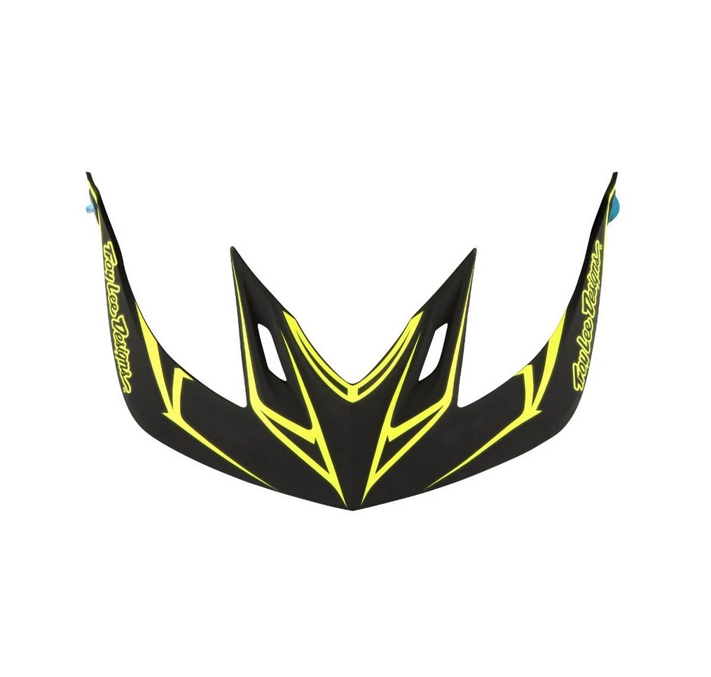 TROY LEE DESIGNS A2 VISOR, PINSTRIPE, BLACK/YELLOW, ONE SIZE TROY LEE DESIGNS A2 VISOR, PINSTRIPE, BLACK/YELLOW, ONE SIZE