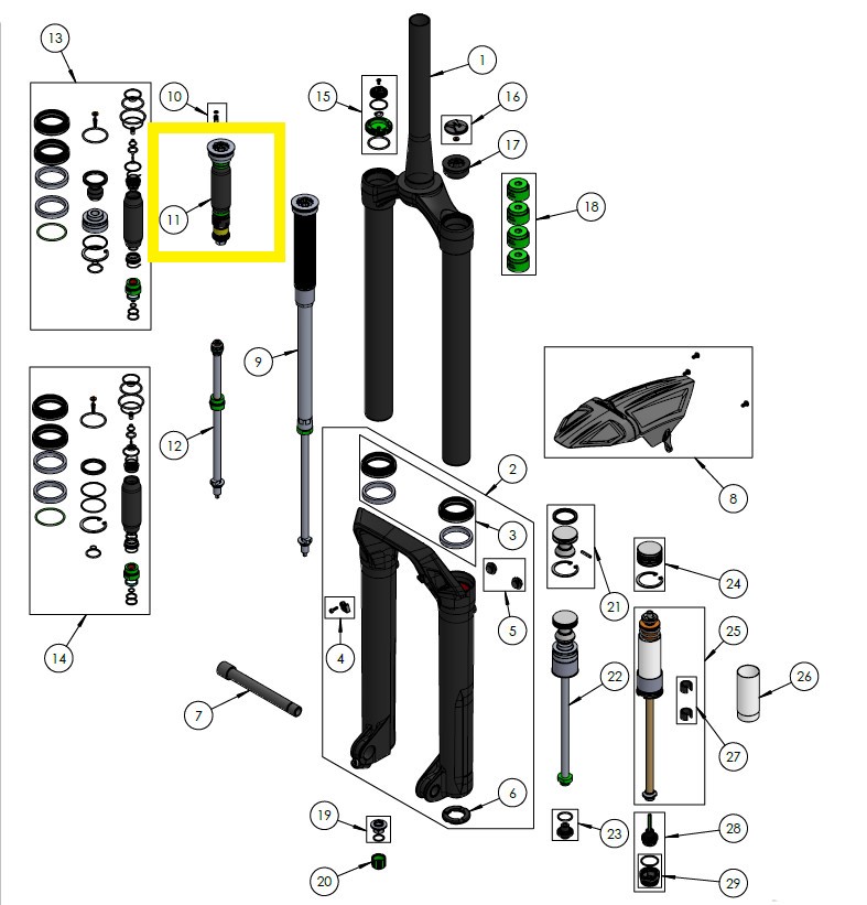 DVO COMPRESSION ASSEMBLY, ONYX 38 D1 DVO COMPRESSION ASSEMBLY, ONYX 38 D1