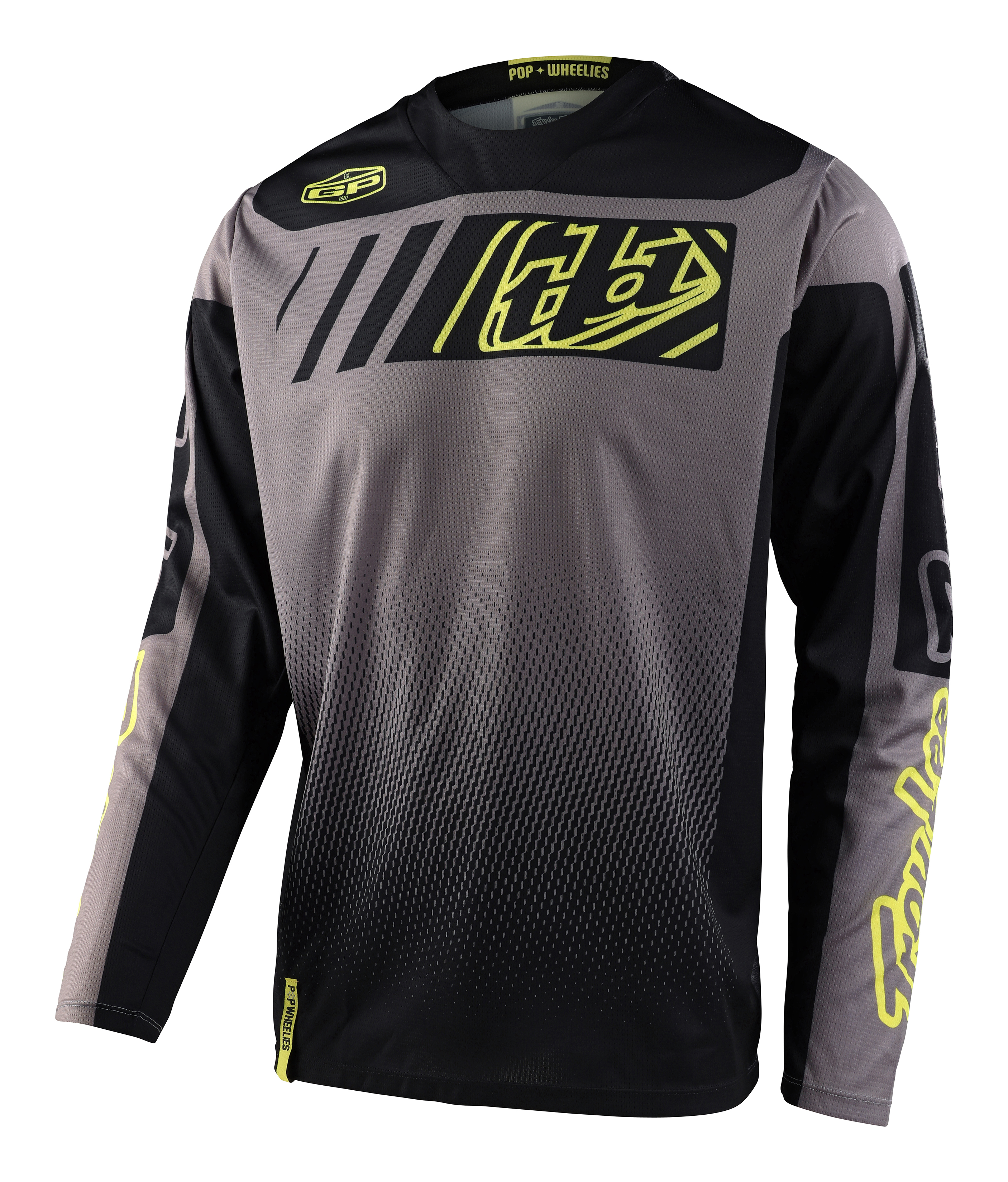 TROY LEE DESIGNS GP JERSEY, ICON, BLACK/GRAY, L TROY LEE DESIGNS GP JERSEY, ICON, BLACK/GRAY, L
