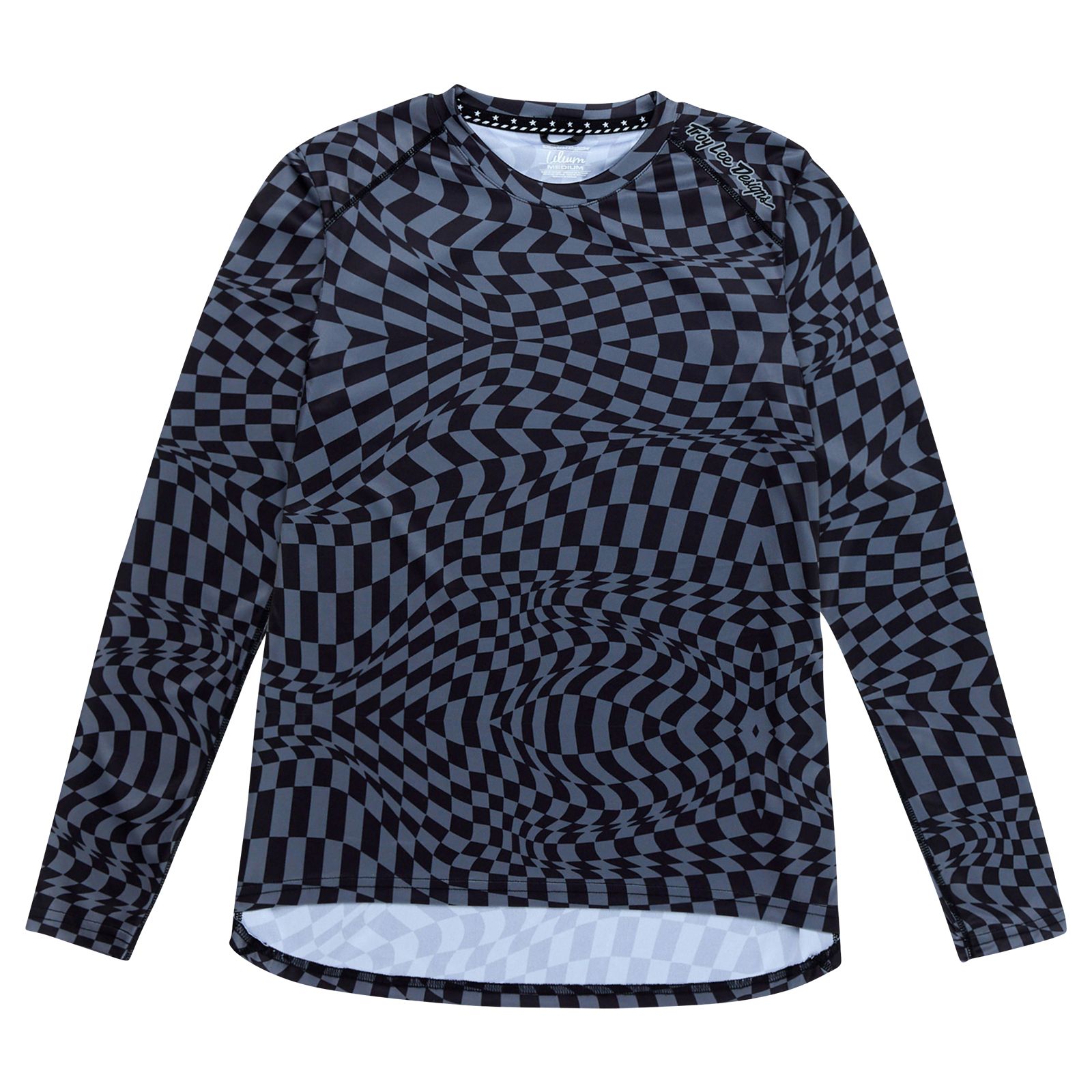 TROY LEE DESIGNS WOMENS LILIUM LS JERSEY, TWISTED CHECKERS, BLACK/GRAY, M, M