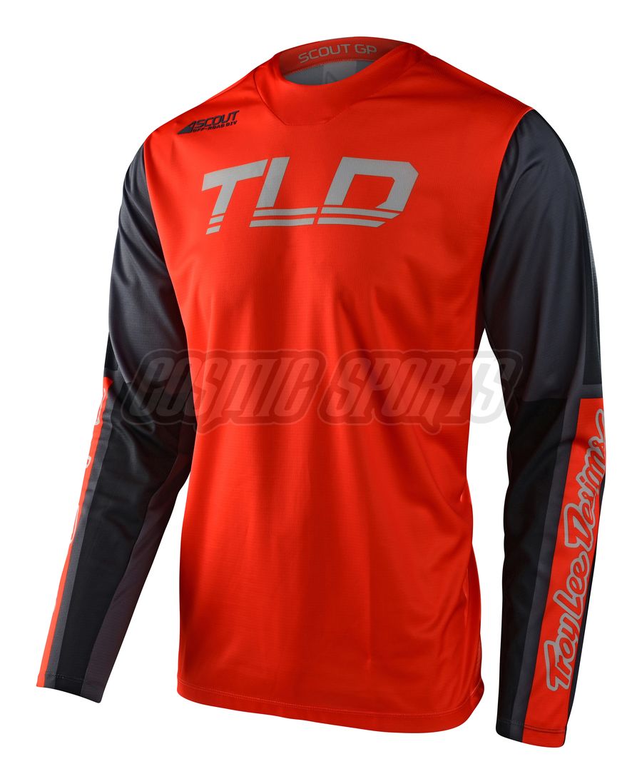 TROY LEE DESIGNS SCOUT GP JERSEY, RECON, NEON ORANGE/GRAY, XL