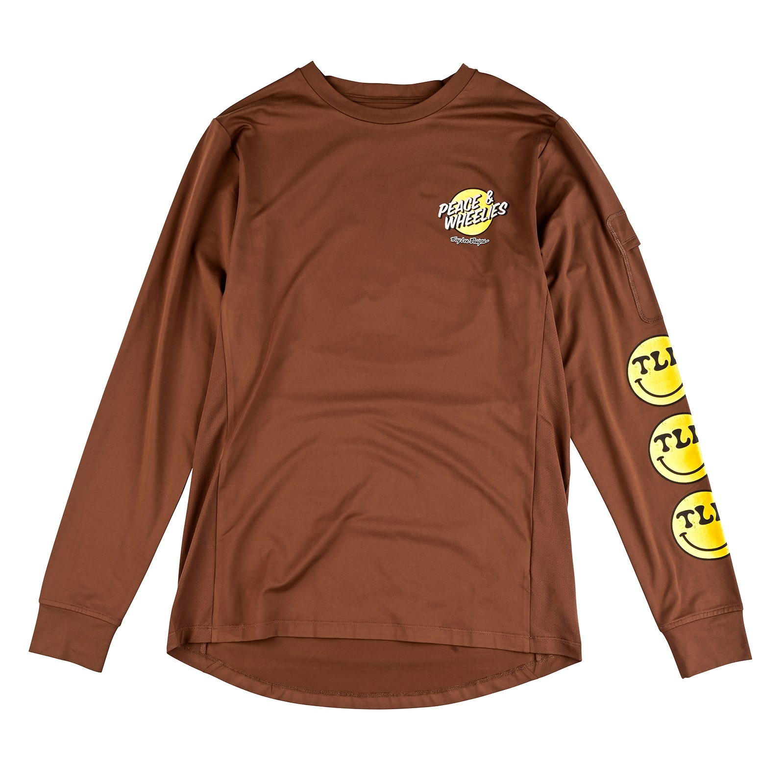 TROY LEE DESIGNS RUCKUS LONG SLEEVE RIDE TEE, WHEELIES, CHOCOLATE, M, M TROY LEE DESIGNS RUCKUS LONG SLEEVE RIDE TEE, WHEELIES, CHOCOLATE, M, M