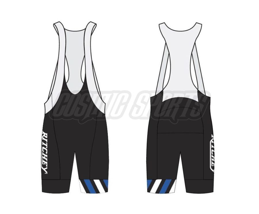 RITCHEY BIB SHORT, BLACK/BLUE/WHITE, S