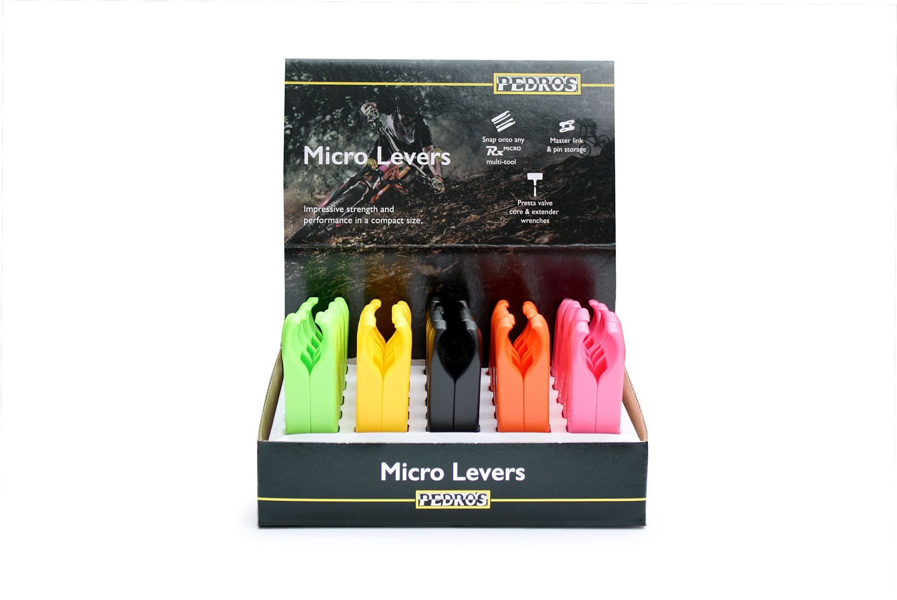 PEDRO´S MICRO LEVER TIRE LEVERS, 25 PAIR COUNTER DISPLAY PEDRO´S MICRO LEVER TIRE LEVERS, 25 PAIR COUNTER DISPLAY