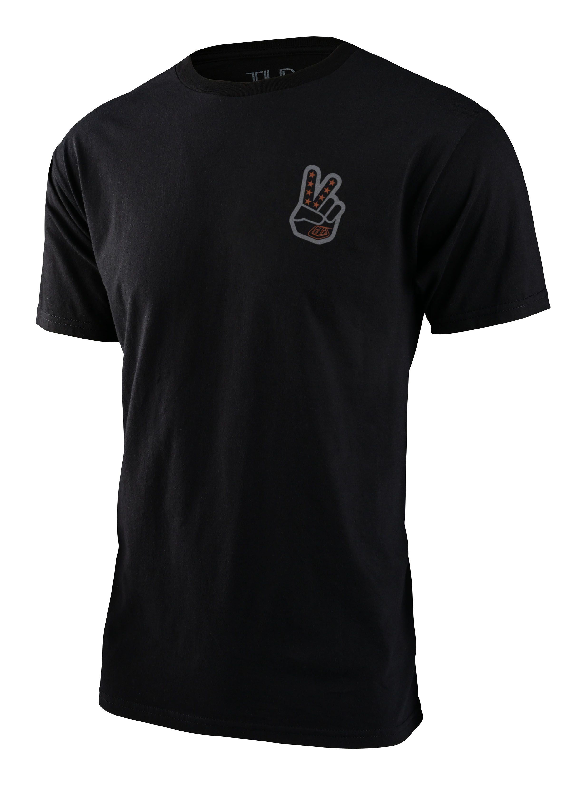 TROY LEE DESIGNS PEACE OUT T-SHIRT, BLACK/GRAY, S, S TROY LEE DESIGNS PEACE OUT T-SHIRT, BLACK/GRAY, S, S