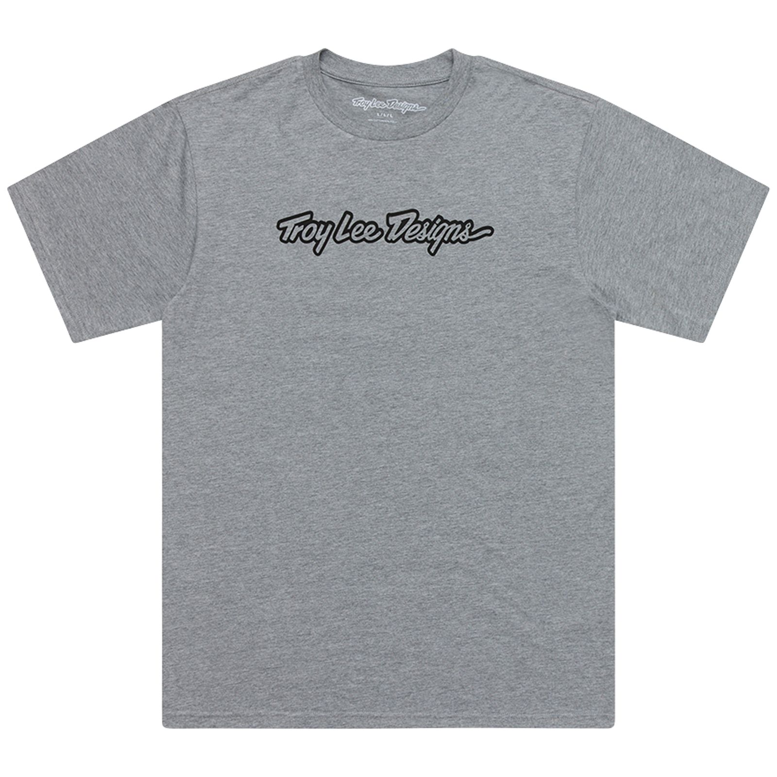 TROY LEE DESIGNS T-SHIRT, SIGNATURE, GRAY HEATHER, S, S TROY LEE DESIGNS T-SHIRT, SIGNATURE, GRAY HEATHER, S, S