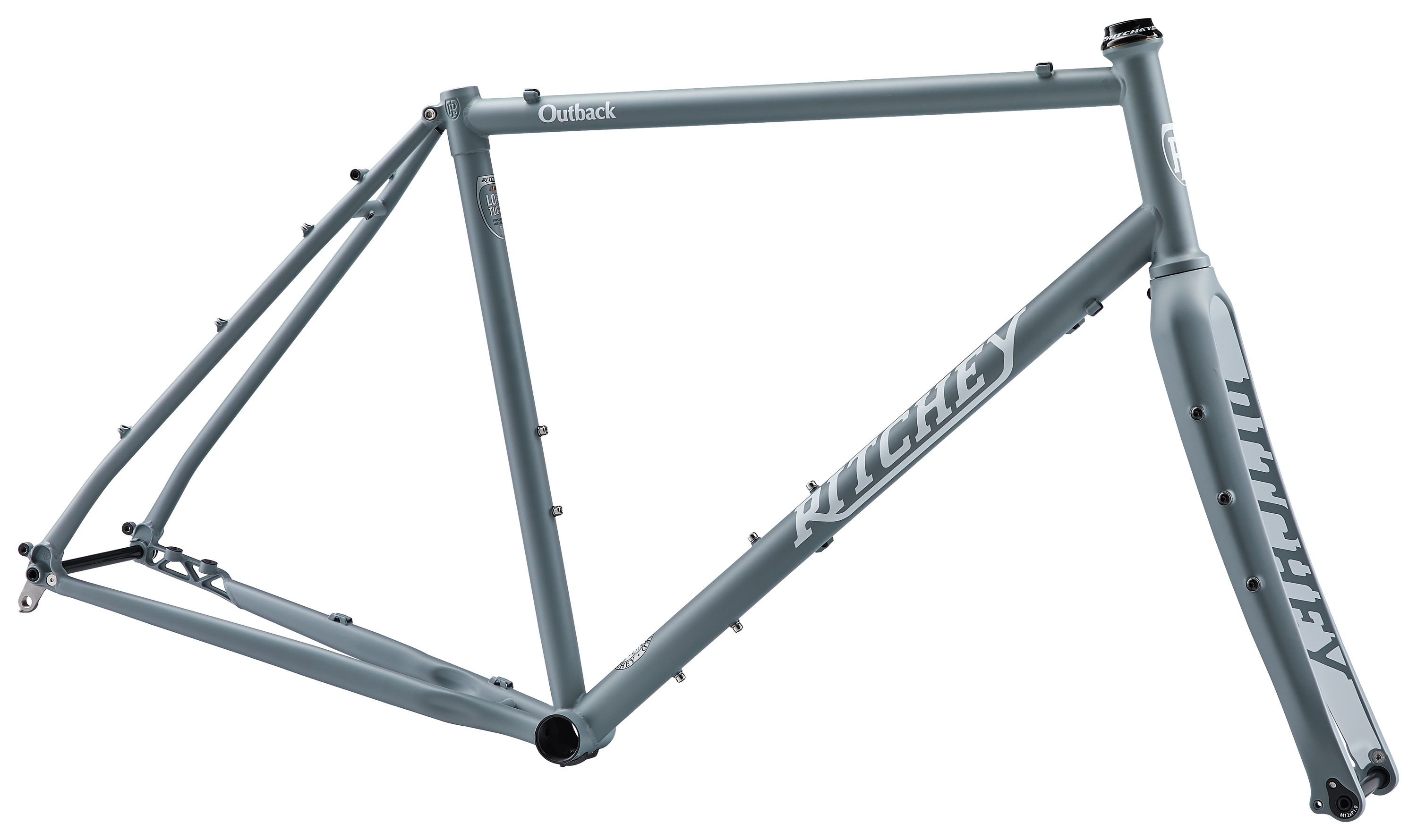 RITCHEY OUTBACK V3 DISC GRAVEL FRAME KIT, 650B/700C, DI2, L, GRANITE GREY/SNOW WHITE RITCHEY OUTBACK V3 DISC GRAVEL FRAME KIT, 650B/700C, DI2, L, GRANITE GREY/SNOW WHITE