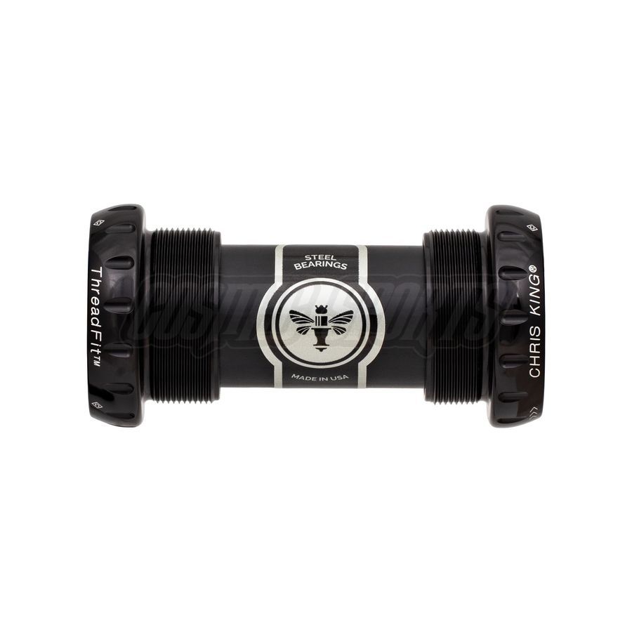CHRIS KING BOTTOM BRACKET THREADFIT 24MM, STEEL-BEARINGS, BLACK CHRIS KING BOTTOM BRACKET THREADFIT 24MM, STEEL-BEARINGS, BLACK