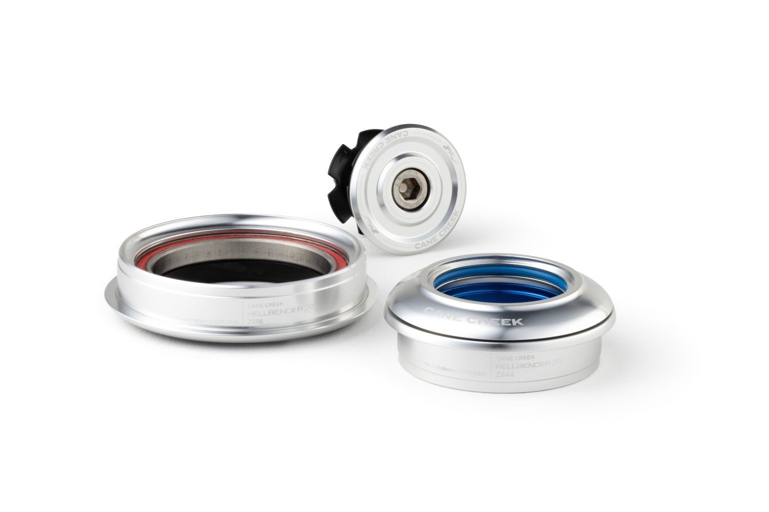 CANE CREEK HELLBENDER 70 TAPERED HEADSET, 1 1/8"-1.5", ZS44/28.6/H8 | ZS56/40, SHORT, SILVER CANE CREEK HELLBENDER 70 TAPERED HEADSET, 1 1/8"-1.5", ZS44/28.6/H8 | ZS56/40, SHORT, SILVER