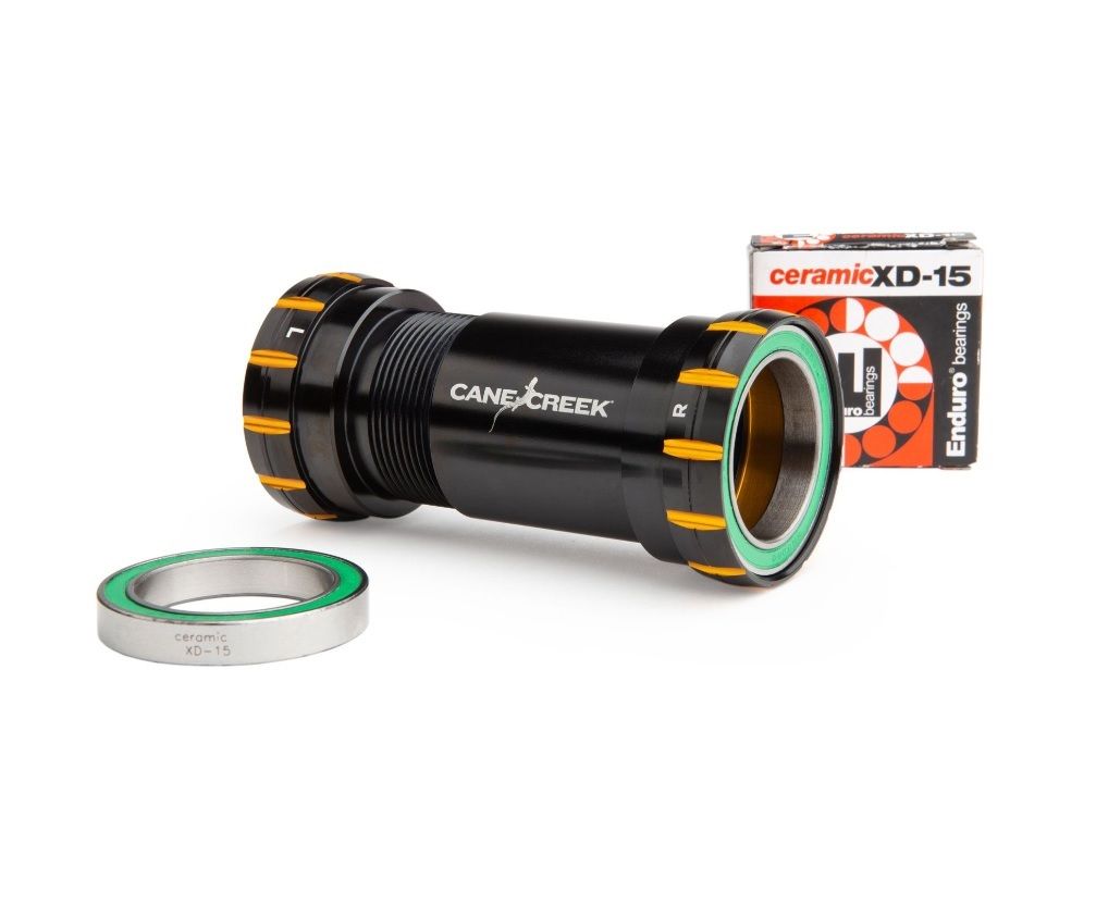 CANE CREEK HELLBENDER 110 BB30 BOTTOM BRACKETS, CERAMIC, THREAD FIT, 30MM, 68/73MM, BLACK/GOLD CANE CREEK HELLBENDER 110 BB30 BOTTOM BRACKETS, CERAMIC, THREAD FIT, 30MM, 68/73MM, BLACK/GOLD