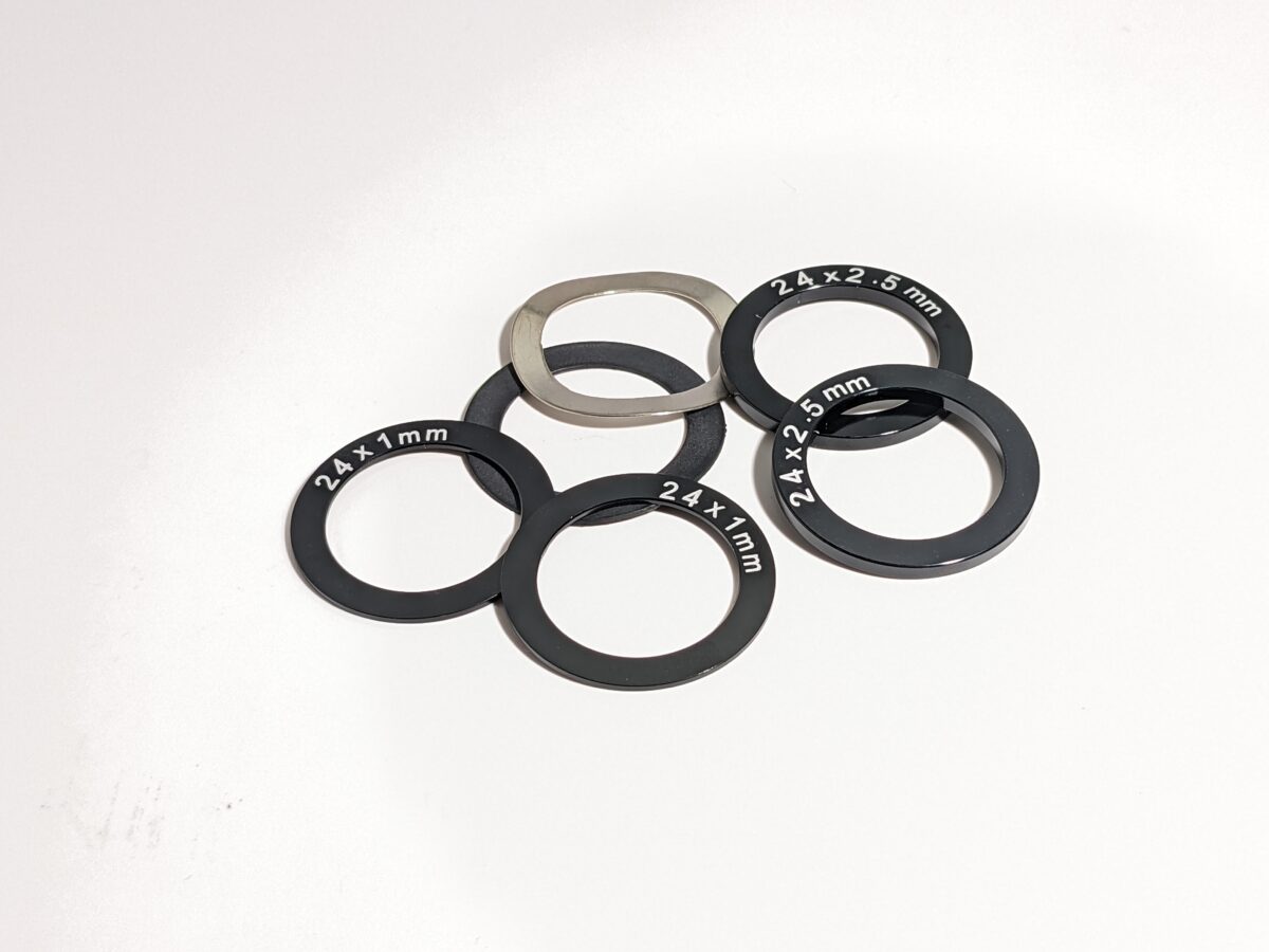 WHITE INDUSTRIES BOTTOM BRACKET SPACER KIT 24MM OR 24/22MM GXP AXLE WHITE INDUSTRIES BOTTOM BRACKET SPACER KIT 24MM OR 24/22MM GXP AXLE