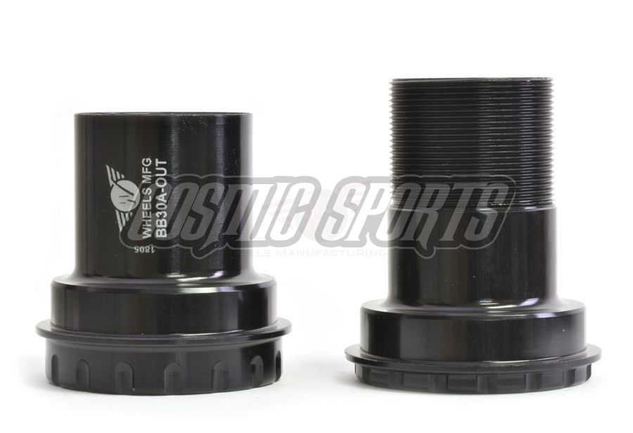 WHEELS MANUFACTURING ANGULAR CONTACT BOTTOM BRACKET, BB30A OUTBOARD, SRAM 24/22MM CRANK, BLACK WHEELS MANUFACTURING ANGULAR CONTACT BOTTOM BRACKET, BB30A OUTBOARD, SRAM 24/22MM CRANK, BLACK