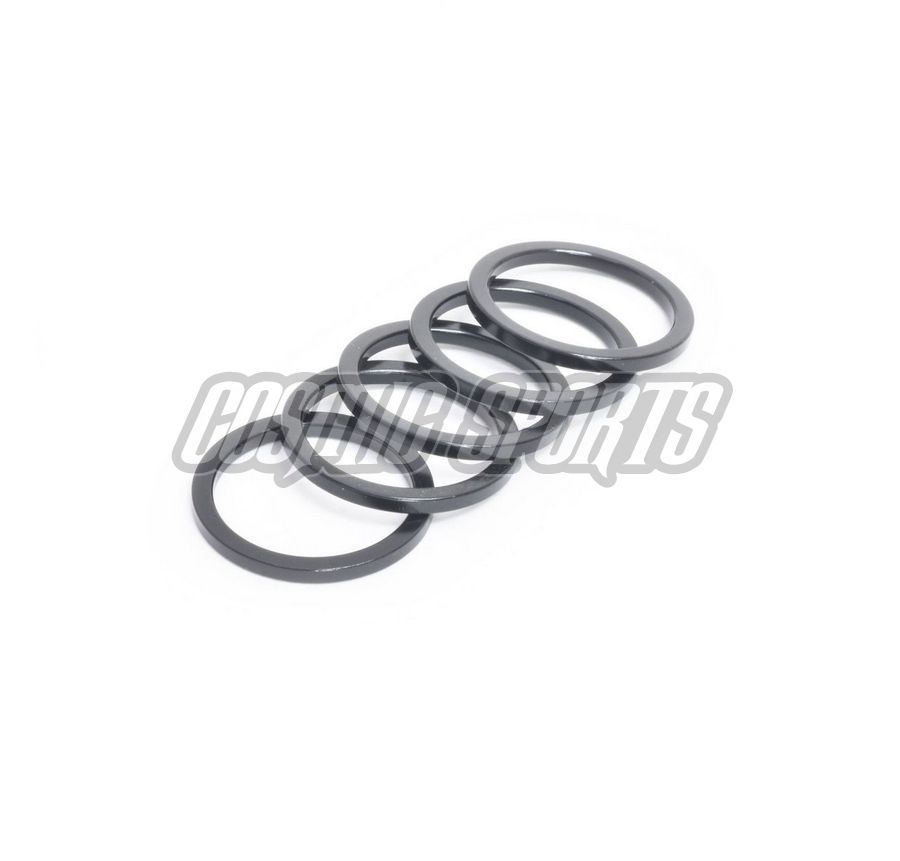 WHEELS MANUFACTURING HEADSET SPACER, 1", 2.5MM, (PACK./10), BLACK WHEELS MANUFACTURING HEADSET SPACER, 1", 2.5MM, (PACK./10), BLACK