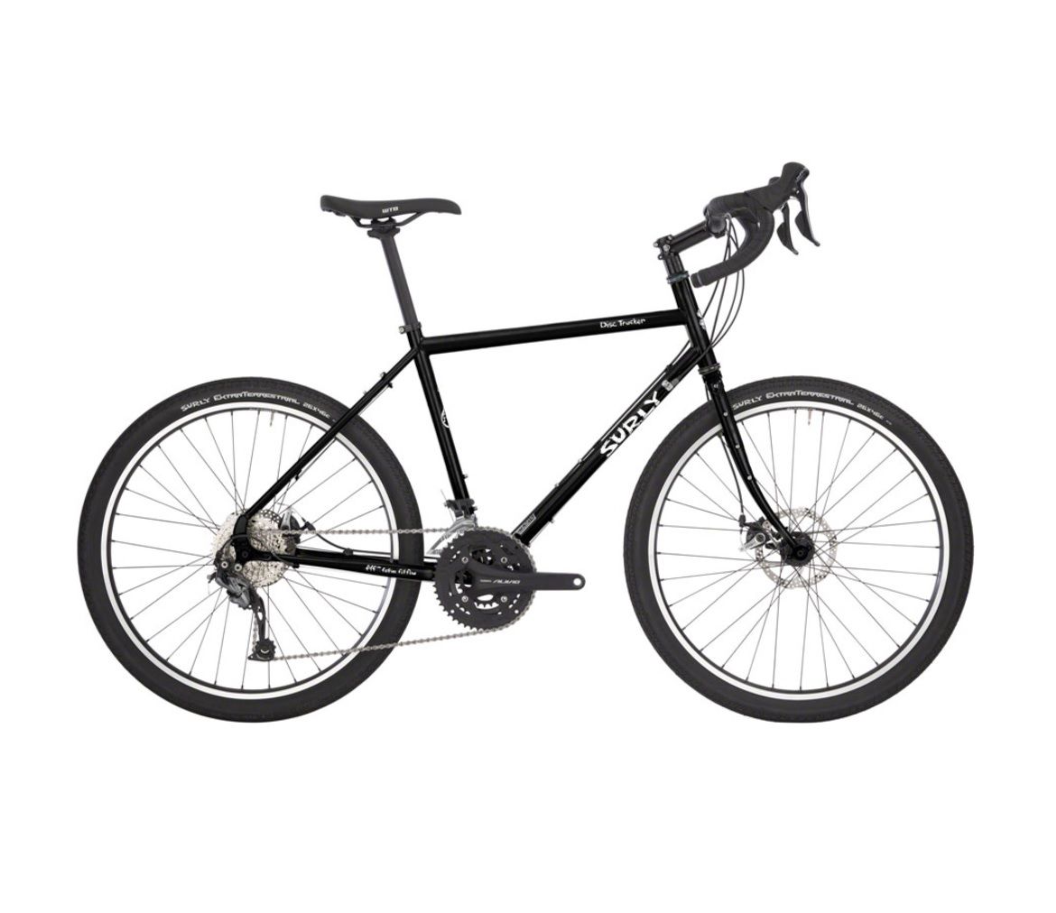 SURLY DISC TRUCKER TOURING BIKE, 700C, HI-VIZ BLACK, 58CM SURLY DISC TRUCKER TOURING BIKE, 700C, HI-VIZ BLACK, 58CM