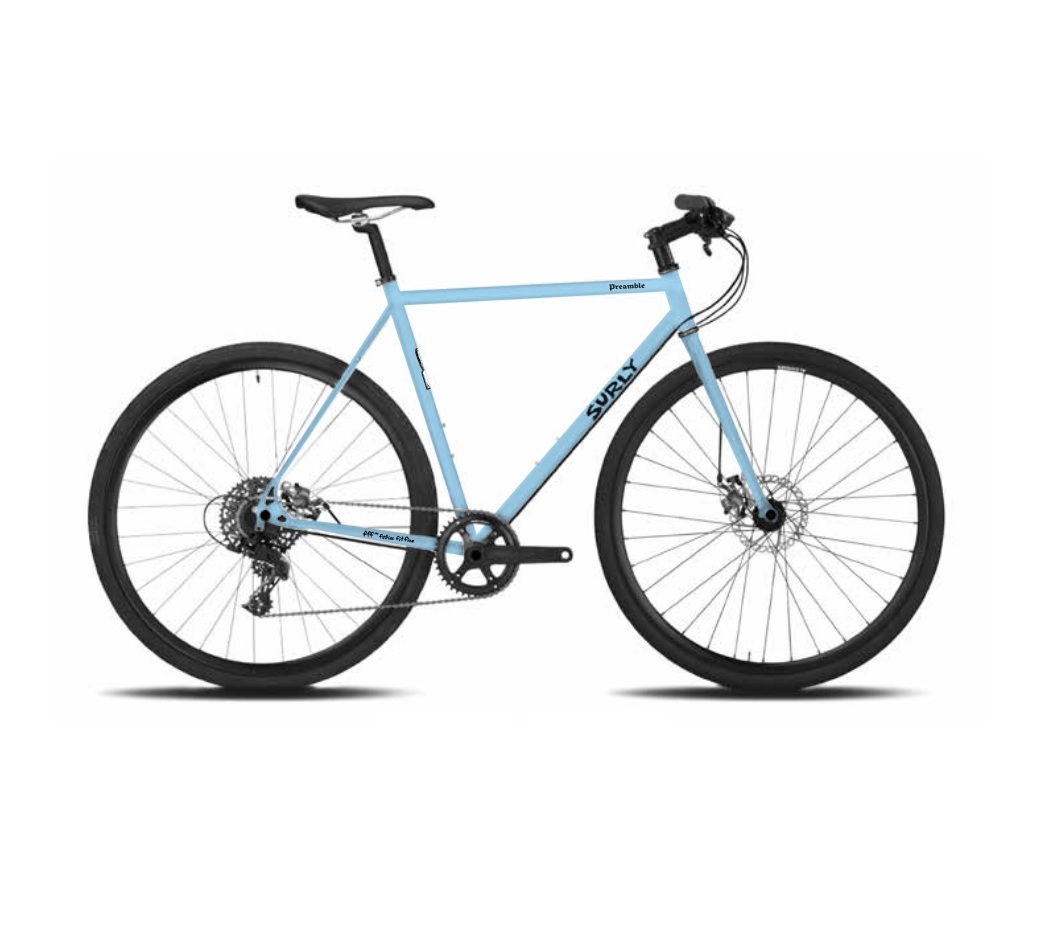 SURLY PREAMBLE ALL-ROAD FLAT BAR BIKE, 700C, SKYRIM BLUE, XL SURLY PREAMBLE ALL-ROAD FLAT BAR BIKE, 700C, SKYRIM BLUE, XL