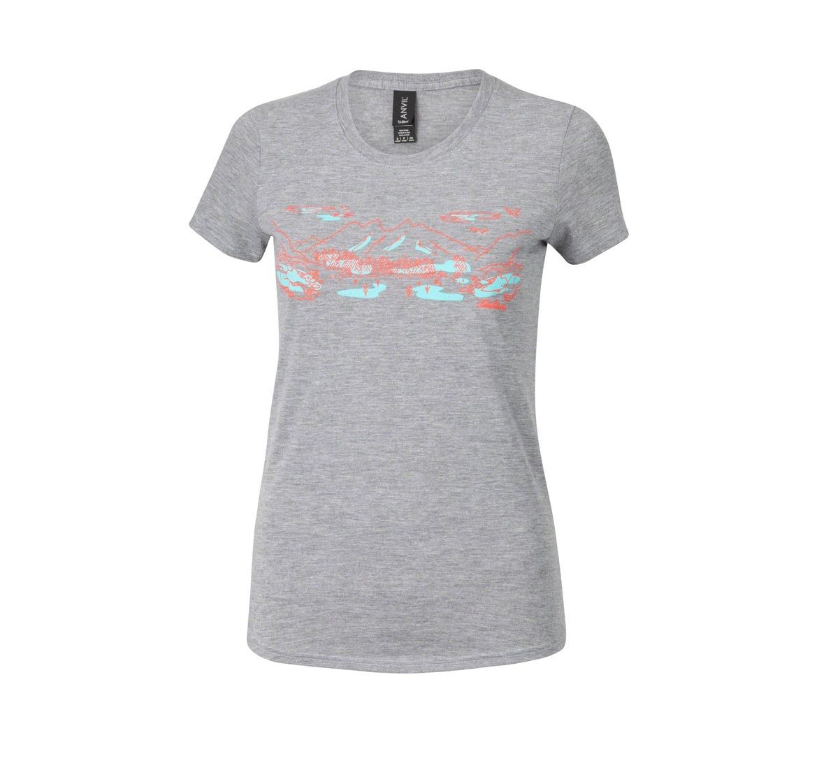 SALSA ELECTRIC WILDERNESS WOMENS T-SHIRT, GRAY, S SALSA ELECTRIC WILDERNESS WOMENS T-SHIRT, GRAY, S