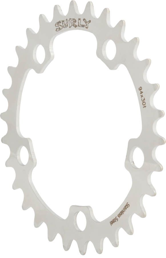 SURLY RING STAINLESS CHAINRING, 94 BCD, 5-HOLE, 32 T., UP TO 9-SPEED, SILVER SURLY RING STAINLESS CHAINRING, 94 BCD, 5-HOLE, 32 T., UP TO 9-SPEED, SILVER