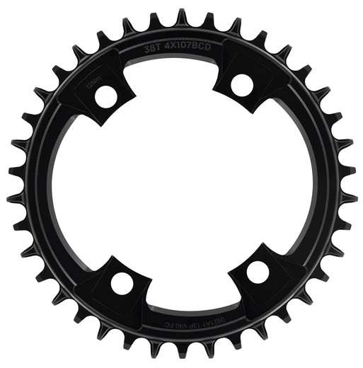 E*THIRTEEN HELIX R GUIDERING CHAINRING, 38 T., 107BCD, 11/12-SPD, BLACK E*THIRTEEN HELIX R GUIDERING CHAINRING, 38 T., 107BCD, 11/12-SPD, BLACK