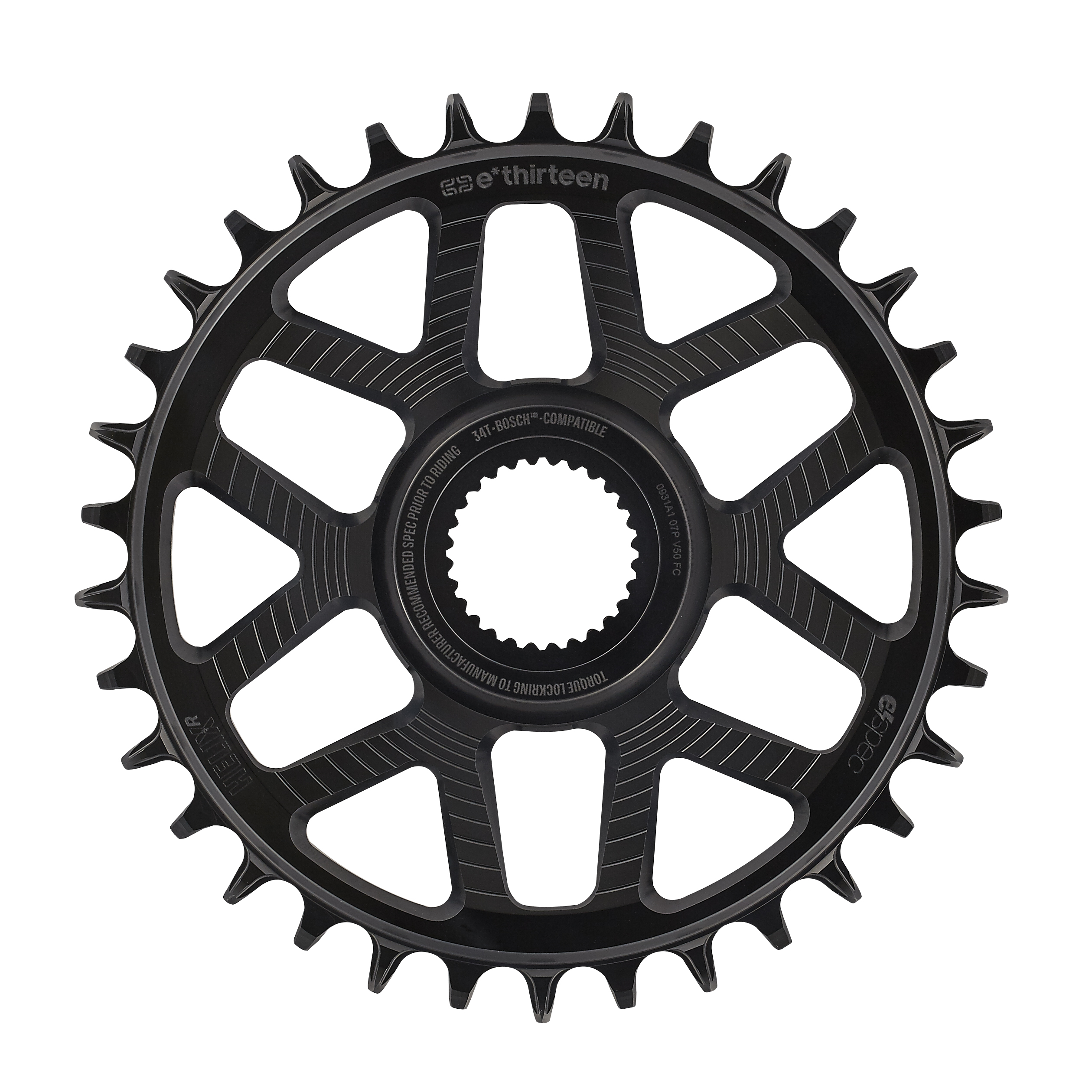 E*THIRTEEN E*SPEC HELIX R DIRECT MOUNT CHAINRING, BOSCH GEN4, 32 T., 53MM CHAINLINE, 11/12-SPD, E*THIRTEEN E*SPEC HELIX R DIRECT MOUNT CHAINRING, BOSCH GEN4, 32 T., 53MM CHAINLINE, 11/12-SPD,
