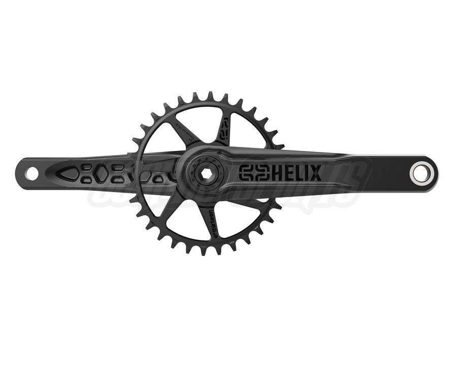E*THIRTEEN HELIX CRANK, 175MM, 73MM, 30MM, SELF EXTRACTOR, BLACK
