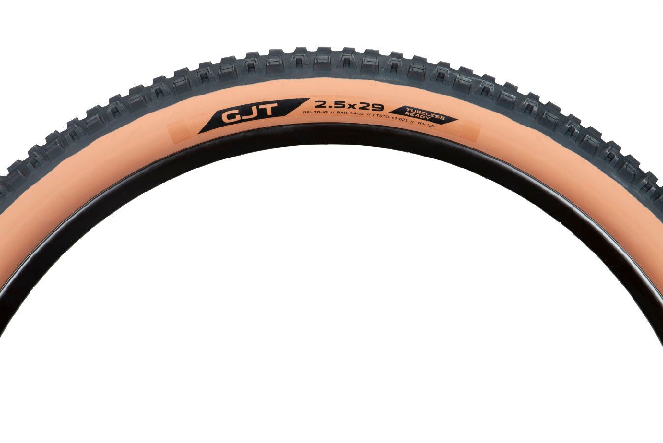 DONNELLY GJT FOLDING TIRE, 29X2.40", 62-622, 120TPI, 70A, TUBELESS READY, TANWALL DONNELLY GJT FOLDING TIRE, 29X2.40", 62-622, 120TPI, 70A, TUBELESS READY, TANWALL