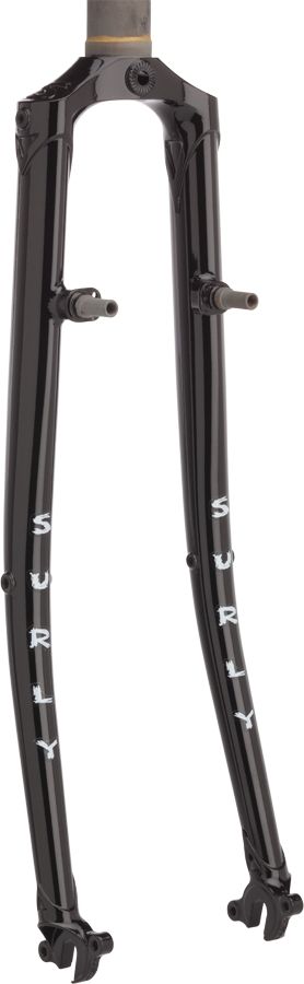 SURLY LONG HAUL TRUCKER STEEL FORK, 700C, 28.6-30, 45MM, 390MM, 100X9MM QR, CANTILEVER, BLACK SURLY LONG HAUL TRUCKER STEEL FORK, 700C, 28.6-30, 45MM, 390MM, 100X9MM QR, CANTILEVER, BLACK